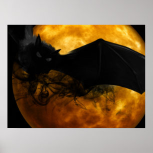 Halloween Poster-Scary Bat Poster