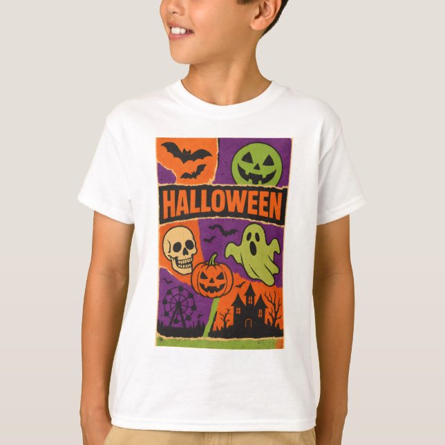 Halloween Poster Style Clothes vintage unise T-Shirt (Front)