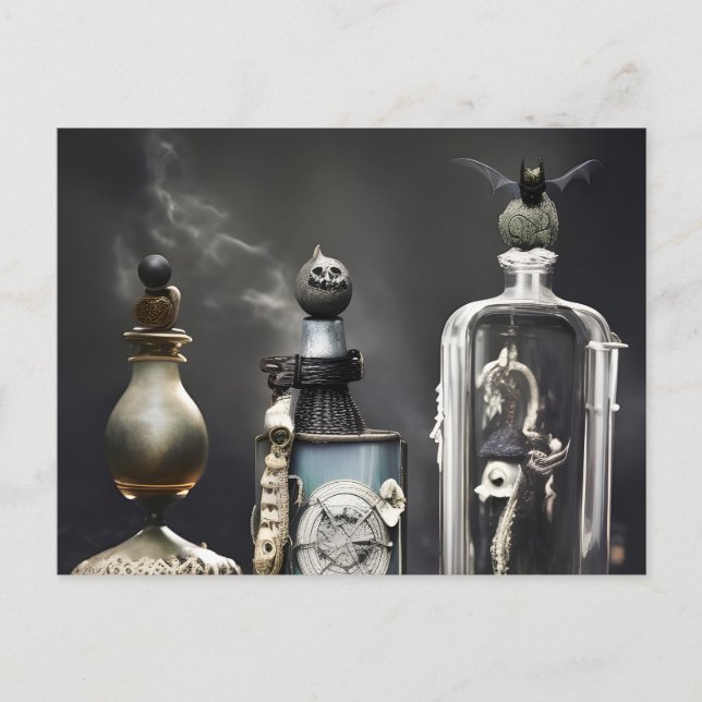 Halloween Potion Bottles Postcard (Front)