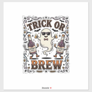 Halloween Potion Trick or Brew Vintage Engraved Hu