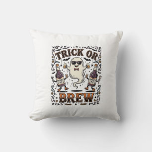 Halloween Potion Trick or Brew Vintage Engraved Hu Cushion