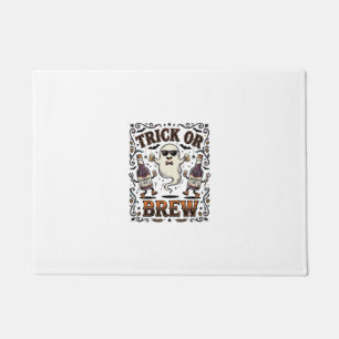 Halloween Potion Trick or Brew Vintage Engraved Hu Doormat