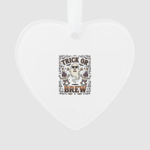 Halloween Potion Trick or Brew Vintage Engraved Hu Ornament