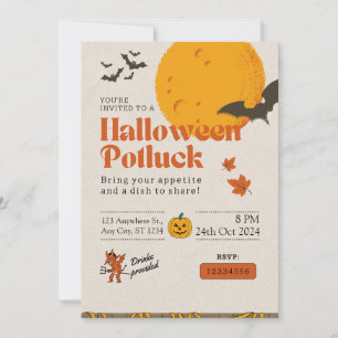 Halloween Potluck Party Adult Office Invitation