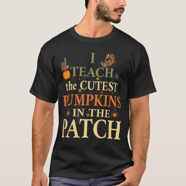 Halloween Pre-K Teacher Kindergarten Pumpkins T-Shirt (Front)