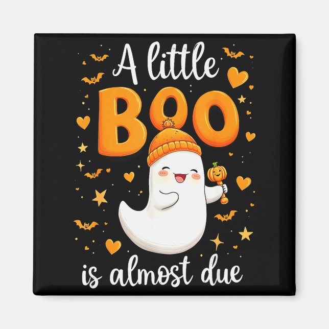Halloween Pregnancy Announcement A Little Boo Is A Magnet (Front)