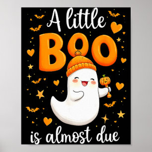 Halloween Pregnancy Announcement A Little Boo Is A Poster