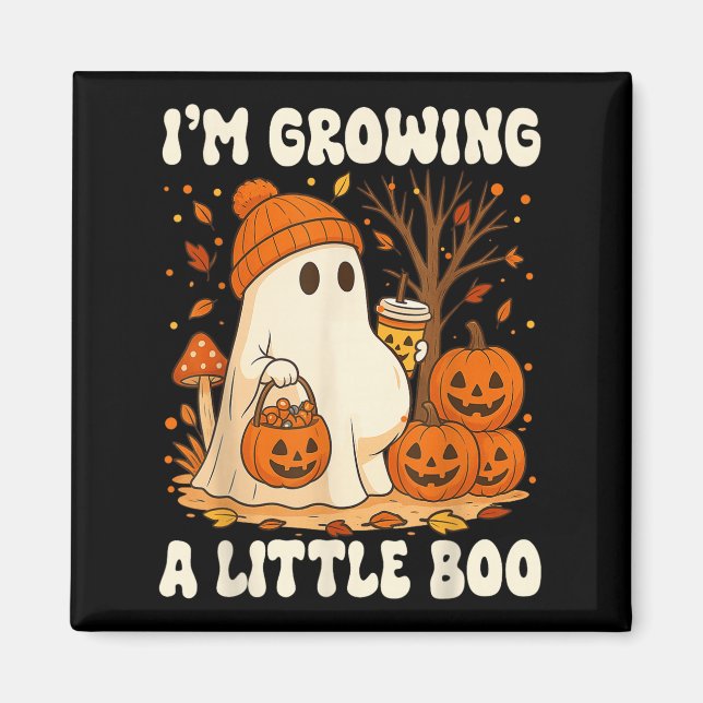 Halloween Pregnancy Announcement I'm Growing A Lit Magnet (Front)