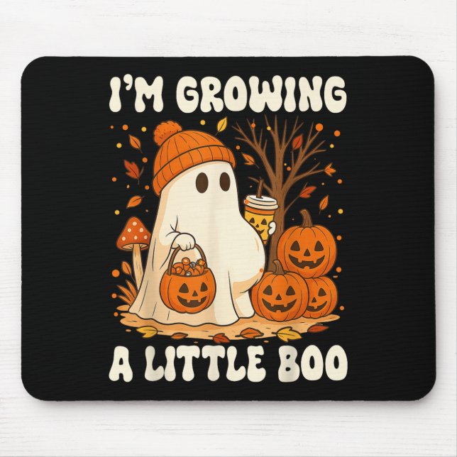 Halloween Pregnancy Announcement I'm Growing A Lit Mouse Mat (Front)