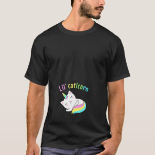 Halloween Pregnancy Announcement Lil Unicorn Cat C T-Shirt