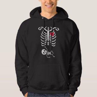 Halloween Pregnancy Costumes Pregnant Skeleton Hoodie
