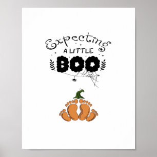 Halloween Pregnancy Mom To Be Expecting Little Boo Poster
