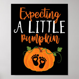 Halloween Pregnancy Mom To Be Expecting Little Pum Poster