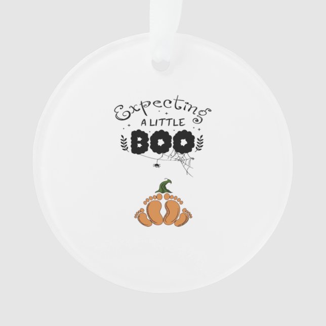 Halloween Pregnancy Mum To Be Expecting Little Boo Ornament (Front)