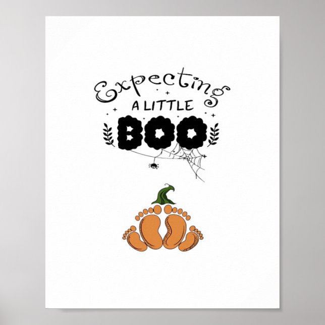 Halloween Pregnancy Mum To Be Expecting Little Boo Poster (Front)
