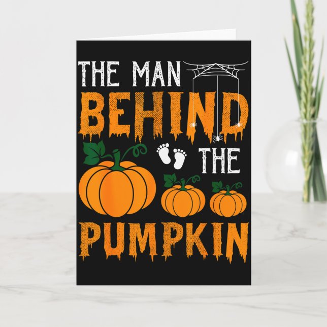 Halloween Pregnancy New Dad Mom The Man Behind The Card (Front)