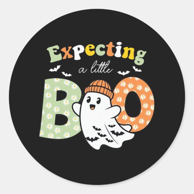 Halloween Pregnancy Pregnance Mum To Be Expecting  Classic Round Sticker (Front)