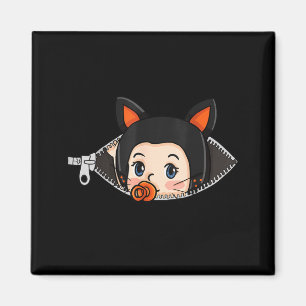 Halloween Pregnancy Shirt - Black Cat Ears Baby Magnet