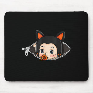 Halloween Pregnancy Shirt - Black Cat Ears Baby Mouse Mat