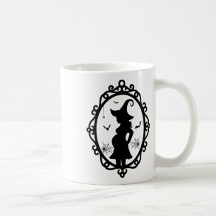 Halloween Pregnant Witch And Mirror Witch Costume  Coffee Mug