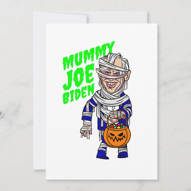 halloween president joe biden mummy invitation (Front)