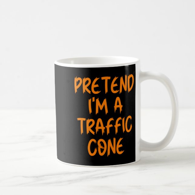 Halloween Pretend I'm A Traffic Cone Costume Lazy  Coffee Mug (Right)