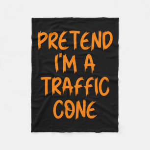 Halloween Pretend I'm A Traffic Cone Costume Lazy  Fleece Blanket