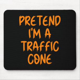 Halloween Pretend I'm A Traffic Cone Costume Lazy  Mouse Mat