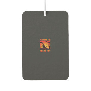Halloween Pretend I'm Black Cat Haunted House Grap Car Air Freshener