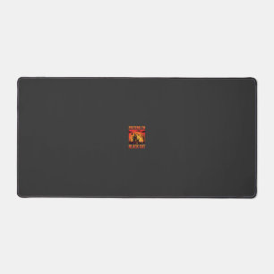 Halloween Pretend I'm Black Cat Haunted House Grap Desk Mat