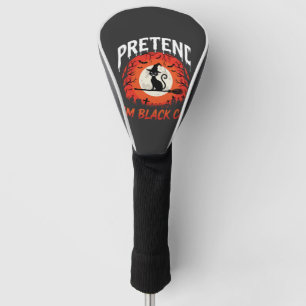 Halloween Pretend Im Black Cat Witch Golf Head Cover