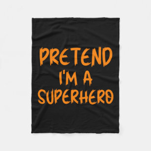 Halloween Pretend I'm Superhero Costume Lazy Super Fleece Blanket