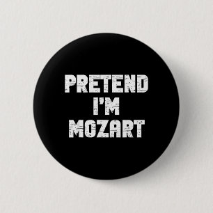 Halloween Pretend Mozart Costume Funny Lazy Kids 6 Cm Round Badge