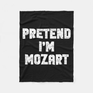 Halloween Pretend Mozart Costume Funny Lazy Kids Fleece Blanket