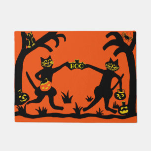Halloween primitive style door mat