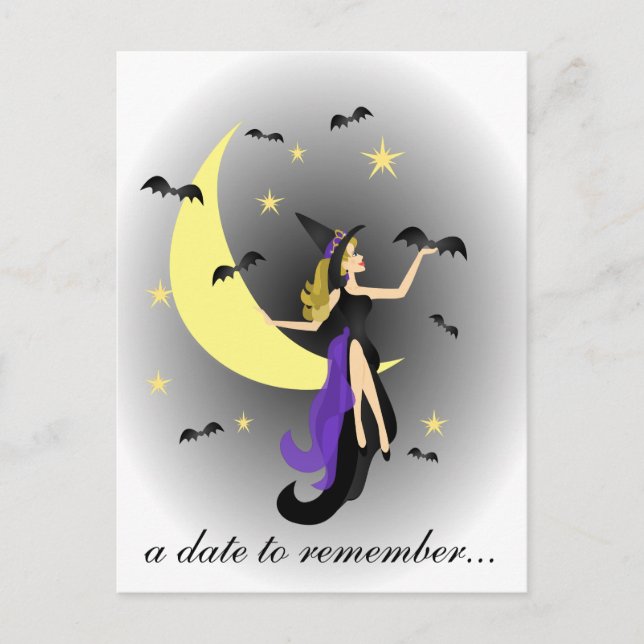 Halloween Princess Announcement Postcard (Front)
