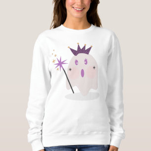 Halloween Princess Fancy Ghost Illustration Sweatshirt