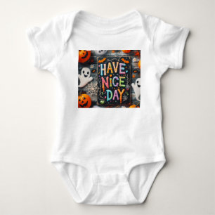Halloween print baby bodysuit