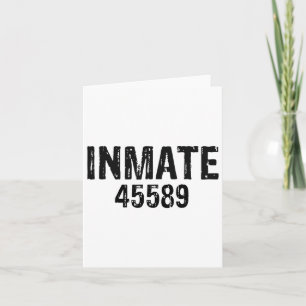Halloween Prisoner Jail Inmate Costume  Card