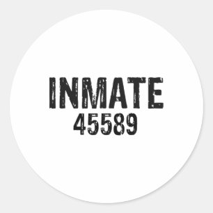 Halloween Prisoner Jail Inmate Costume Classic Round Sticker