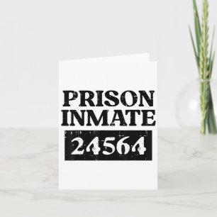 Halloween Prisoner Prison Inmate Funny Costume Men Card