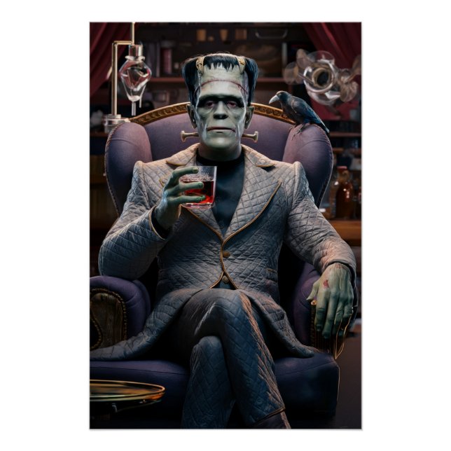 Halloween Profile Pic, Frankenstein Monster  Poster (Front)