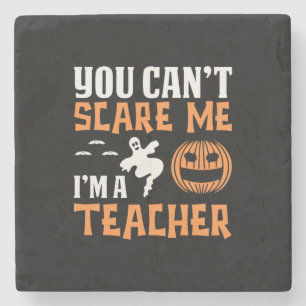 Halloween Proud I Am A Teacher Birthday Stone Coaster