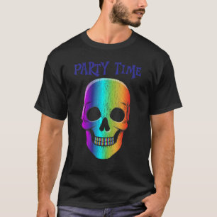 Halloween Psychedelic skull mask Halloween costume T-Shirt