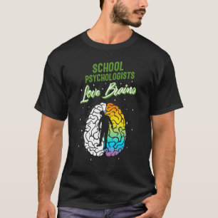 Halloween Psychology School Psychologist Love Brai T-Shirt