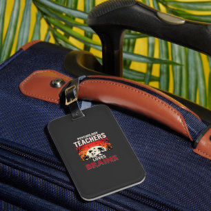 Halloween Psychology Teacher Loves Brains Horror Luggage Tag