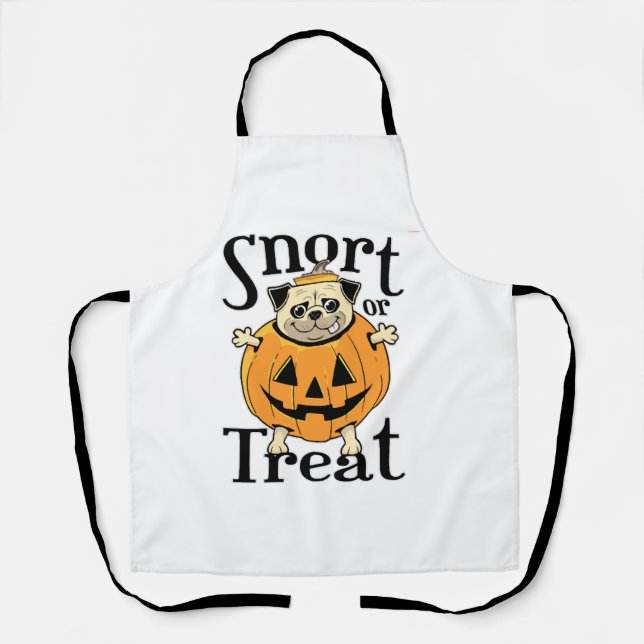 Halloween Pug Apron (Front)