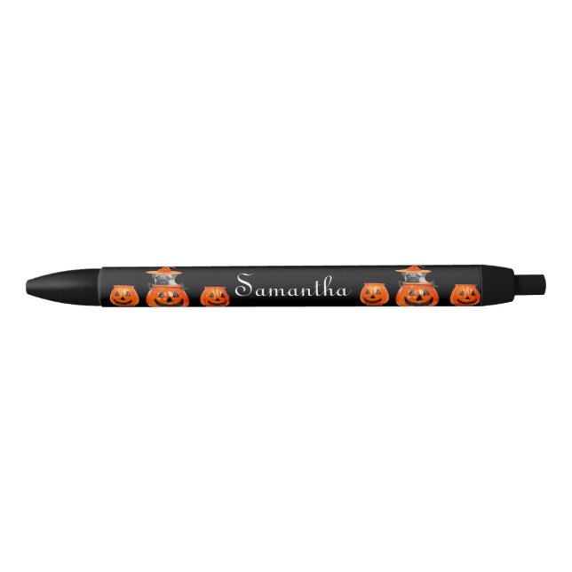 Halloween pug dog  personalised pen (Front)