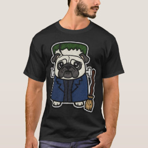 Halloween Pug Frankenstein Costume Cute Spooky Dog T-Shirt