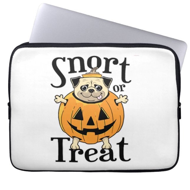 Halloween Pug Laptop Sleeve (Front)